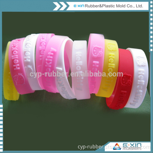 silicone rubber wrist band made in china/silicone bracelet